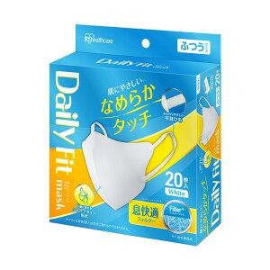 [�A�C���X�I�[���}] �}�X�N DAILY FIT MASK �Ȃ߂炩�^�b�` ���� �ӂ��T�C�Y 20������ RN-DH20SW �z���C�g �z���C�g �Ȃ߂炩�^�b�`
