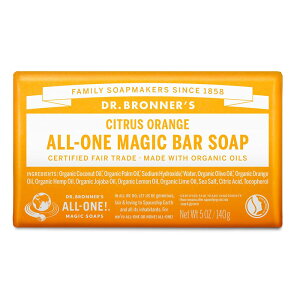 Dr.Bronner's ドクターブロナー マジックソープバー オーガニック 固形せっけん CI (シトラスオレンジ) 25010200
