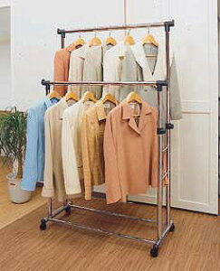 �A�C���X�I�[���} 2�A ���^���p�C�v�n���K�[ �n���K�[���b�N �p�C�v�n���K�[ �_�u�� ��80~130cm(�L�k) �ω׏d20kg �L���X�^�[�t�� �u���b�N �V���o�[ PI-2800M IRIS OHYAMA