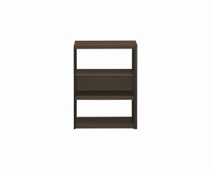 アイリスオーヤマ スライドオープンシェルフ 伸縮 ラック 棚 リビング ロータイプ ウォールナット/ブラック SOS-797 IRIS OHYAMA