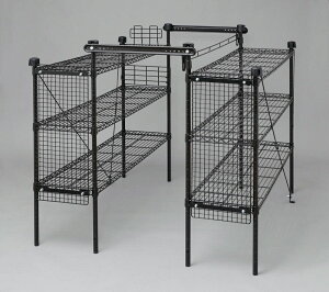 ACXI[} El̎ԍڃbN e 3i 144.6×s144.4×121.9cm ύڗ160kg h~ AWX^[t JX^}CY ^bN ubN IRIS OHYAMA WSR-1412A