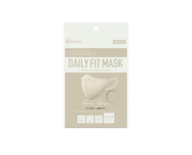 アイリスオーヤマ マスク 不織布 立体マスク 3Dマスク 30枚入 ふつうサイズ 幅約12×高さ約14cm 立体 個包装 小顔 デイリーフィット DAILY FIT カラーマスク 耳が痛くならない ペールベージュ IRIS OHYAMA RK-F30SXQ