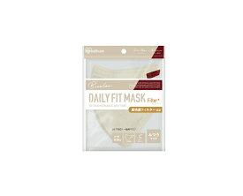 アイリスオーヤマ 立体マスク 5枚入 ふつうサイズ 幅約12×高さ約14cm DAILY FIT MASK Filter+ デイリーフィット フィルタープラス 息がしやすい 小顔 ふんわり耳紐 ペールベージュ×ボルドー IRIS OHYAMA RN-H5SUF