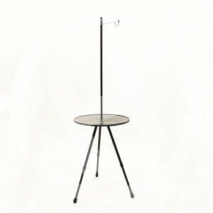 【訳あり】 MOMTAG パッケージ破損あり テーブル一体型 ランタンポール付き 丸テーブル 約幅370×高さ1200×奥行370mm 軽量 960g 目盛り付き 高さ調節 収納袋付き 組立て簡単 HDL-0395