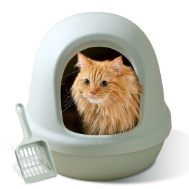 アイリスオーヤマ 猫のトイレ　フルカバーP-NE-500-Fミントグレー