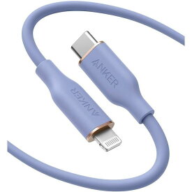 Anker アンカー PowerLine III Flow USB-C & ライトニングケーブル 1.8m ラベンダー パワーライン MFi認証 PD対応 A86630Q1 | 充電 肌触り良好 絡まらないケーブル 折り曲げ 耐久性 iPhone充電 iPad充電 アクセサリ 品質検査済み