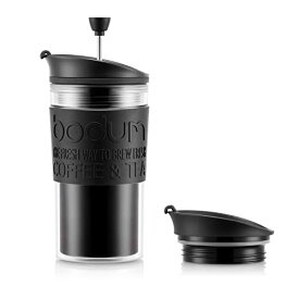 Bodum ボダム TRAVEL PRESS SET トラベルプレスセット フレンチプレス コーヒーメーカー プラスチック 350ml ブラック 正規品 K11102-01 | コーヒー抽出 お湯の注ぎ方 コーヒーレシピ オフィスコーヒー アウトドアコーヒー トラベルコーヒー コーヒー好きのためのアイテム