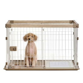 IRIS OHYAMA アイリスオーヤマ 犬 サークル ウッディシステムサークル ナチュラル SWS-900 | 部屋に馴染む 部屋に馴染む すっきり コンパクトサイズ 丸洗い 物を載せる 小型犬 中型犬 寄りかかる