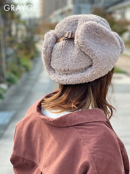 楽天市場】フライトキャップ 耳当て付き帽子 プードルキャップ ファー