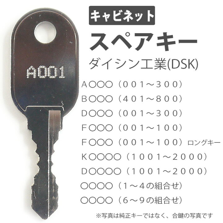 楽天市場】合鍵 スペアキー キャビネット用 ダイシン工業（DSK 