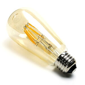 �t�B�������g�d�� LED E26 ���� ST64 �d�� 8W 880lm �d���F 2500K �A���o�[