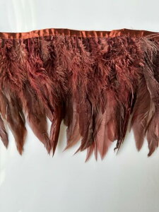 フェザーテープ【羽根】(Tape-8)【150本 ダンス衣装 ソシアルダンス 社交ダンス衣装 DIY衣装製作 茶色の羽根 ブラウン羽