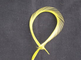 ビヨット　黄色 5本【装飾用】【羽根】【フェザー アクセサリー パーツ 羽 手芸 アクセサリ しゅげい 羽根飾り】【メール便】