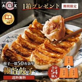 【期間限定1箱増量♪】極旨餃子54個（18個×3箱）実質3箱セット 送料無料 3,980円