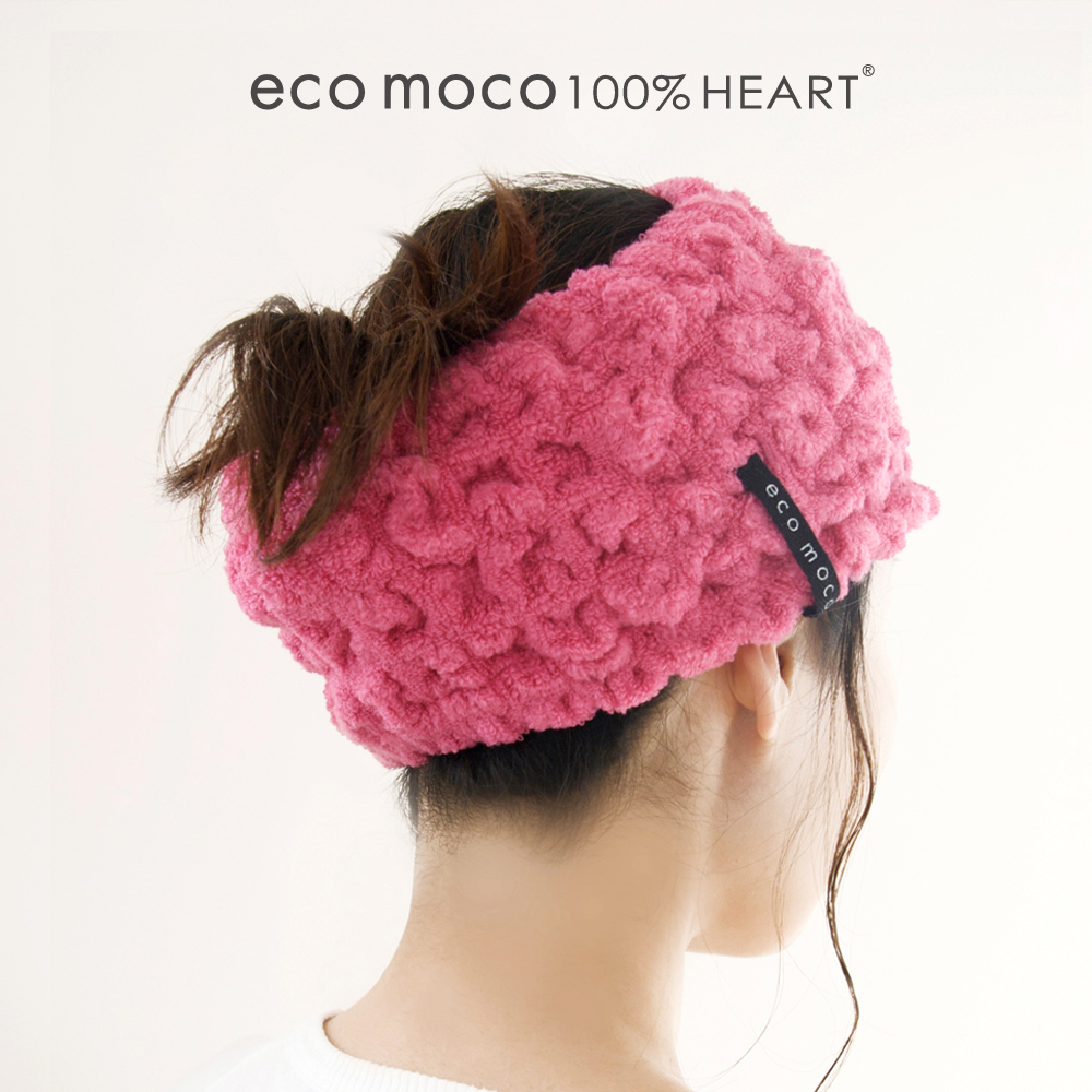 14 ローズ ふっくら本物の肌触り♪ モコモコタオル ヘアーバンド レディース (無撚糸) MOCOMOCO Towel Hair Band Rose 日本製 ヘアーターバン