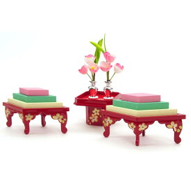 20号菱三宝（朱色）かわいい雛道具 和小物 ディスプレイ 単品販売 雛飾り 和風 インテリア