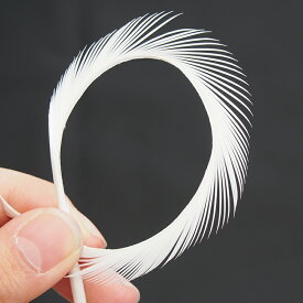 ビヨット6本入り［ホワイト］フェザーパーツ 羽根 羽毛 材料 素材 手芸 アクセサリー 花材 フラワーアレンジメント ハロウィン 仮装 ダンス 衣装 コスプレ