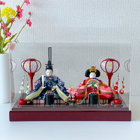 【在庫限り】【アウトレット】【未使用品】雛人形(ひな人形)ケース飾り お雛様 コンパクト 雛飾り ひな飾り 初節句 お節句 親王飾り 店舗等のディスプレイ向け