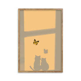 阪画屋 アートパネル アートボード ポスター 玄関 壁画 壁掛け 壁飾り 部屋飾り 飾り絵 絵 絵画 油絵 ソファの背景画 インテリア 現代 モダン フレーム 額付き 木枠付きの完成品 木目調 キャンバス 猫 ネコ ペット アニマル 動物 プレゼント ギフト ドリーミー系猫