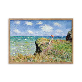 阪画屋 アートパネル アートボード ポスター 玄関 壁画 壁掛け 壁飾り 部屋飾り 飾り絵 絵 絵画 油絵 ソファの背景画 インテリア 現代 モダン フレーム 額付き 木枠付きの完成品 木目調 キャンバス 風水 風景画 プレゼント ギフト 名画シリーズ・モネ