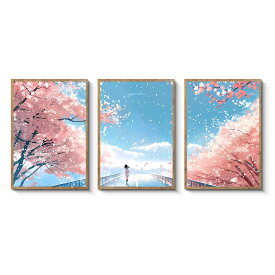 阪画屋 アートパネル アートボード ポスター 玄関 壁画 壁掛け 壁飾り 部屋飾り 飾り絵 絵 絵画 油絵 ソファの背景画 インテリア 現代 モダン フレーム 額付き 木枠付きの完成品 木目調 キャンバス 風水 風景画 プレゼント ギフト 和風三景