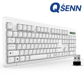 韓国語キーボード　ハングル ワイヤレスキーボード K1000（QSENN製）　白