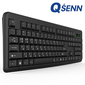 韓国語キーボード　ハングル ワイヤレスキーボード K1000（QSENN製）　黒