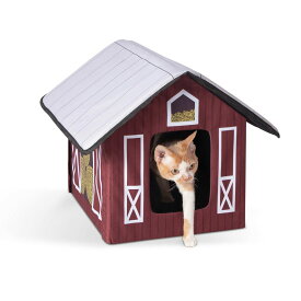 【K&Hペットプロダクツキャットハウス　K&Hペットプロダクツ 猫ちゃんハウス　アウトドアキティハウス　バーン　猫用ベッド【猫ハウス　キャットハウス　保護猫】