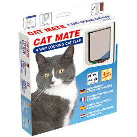 【PET-MATE】CATMATE 4WAYロッキングキャットドア　ホワイト　キャット フラップ【猫　ペットドア　ハウス　お出かけ】