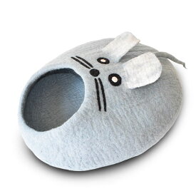 【ダルマ・ドッグ・カルマ・キャット】ダルマ・ドッグ・カルマ・キャット　ウールキャットベッド　マウスケイブ　ブルー