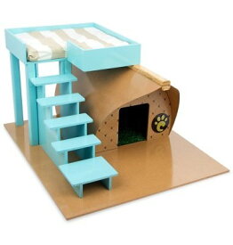 【Carlu Pet House】犬小屋　ブラジルCarlu Pet House　ドッグハウス　ファームラグジュアリードッグハウス　ブルー 【犬小屋　ドッグハウス】