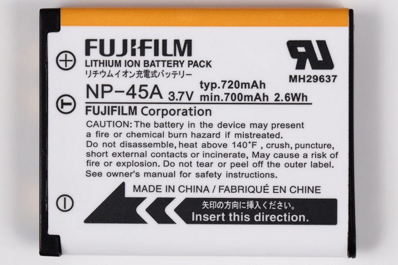 FUJI FILM NP-45A アウトレット品 商品説明をお読みください 充電式バッテリー BC-45W 対応