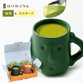 はにわぷりん（抹茶・カスタード）2個SET 人気 洋菓子 スイーツ プチギフト お取り寄せ ギフト 大阪土産 埴輪 陶器 歴史 世界遺産 お礼 子供 誕生日 プレゼント 贈答 ご当地スイーツ 出産祝い 内祝い 母の日 父の日 御中元 ふわふわ ふわとろ はにわプリン