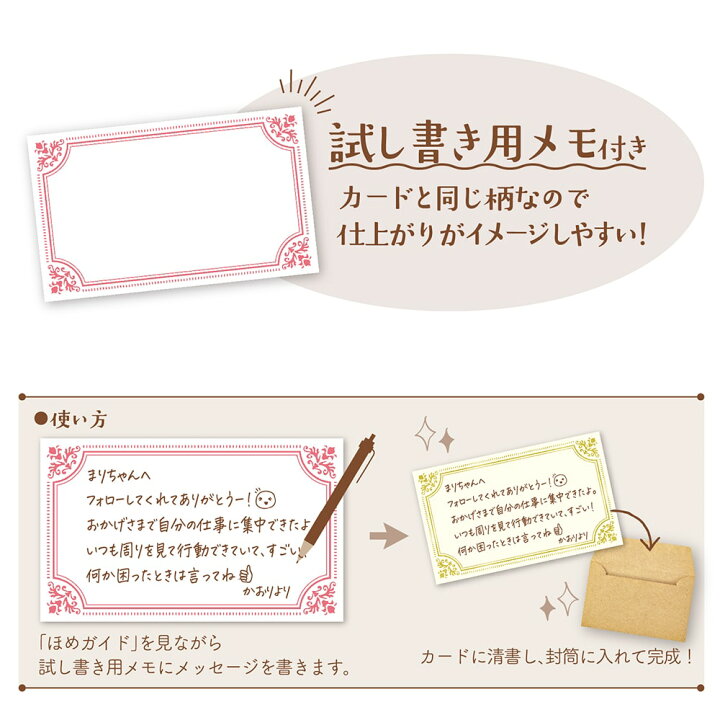 楽天市場 あす楽 ゆうパケット対応 ほめ上手なほめこさん 封筒付きカード 会社 オフィス 学校 女子 手書き ポジティブ 気持ち きもち 感謝 ありがとう 手紙 ミニ ミニサイズ かわいい 絵 イラスト アレンジ 差し入れ ギフト 文字入り メッセージ メッセージカード