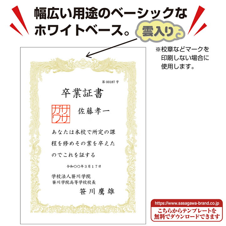 捧呈 賞状 表彰状 感謝状用紙 B5サイズ10枚セット Oa対応 手描きもok プリンター対応 Chartidis Gr