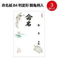 【P5倍!お買い物マラソン限定】 命名紙 B4判変形 鶴亀柄入 3枚入 28-401 ササガワ | 慶弔 命名書 命名 用…