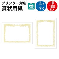 【P5倍 9/15限定！】 プリンター対応 賞状用紙 B5 A4 B4 A3 白 10枚 100枚 タカ印 ササガワ | 賞状 表彰…