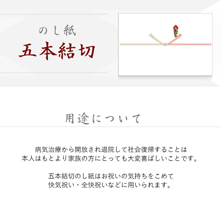楽天市場 のし紙 判 五本結切 京 2 216 慶弔用品 熨斗 のし 熨斗紙 タカ印 包装 包装資材 ラッピング ギフト ギフトラッピング 快気祝い お返し 快気祝い 退院 祝い 退院 お見舞い お返し お見舞いお返し のし紙 結び切り お見舞い 入院 贈答 贈答品 贈答用