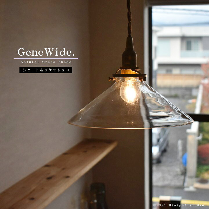 楽天市場】ペンダントライト ソケット&シェードセット Gene Wideガラス 
