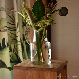 花瓶 枝物 ガラス リューズガラスの花瓶 ロケート14　Lサイズ 直径14cm×高さ23cm フラワーベース ガラスベース 花瓶 大きい おしゃれ 透明 クリア シンプル ナチュラル 再生ガラス 北欧 ギフト 母の日 贈り物