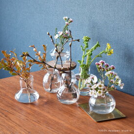 ★2025年の新作追加★ フラワーベース 花瓶 一輪挿し ガラス モダンデザイン ストライプデザイン 小さい Sサイズ 7種類 クリア 卓上 おしゃれ かわいい 人気 北欧デザイン 小さめ 手のひらサイズ