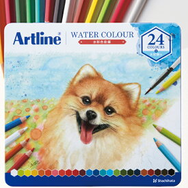 アートライン Artline 水彩色鉛筆 24色セット シヤチハタ 大人の塗り絵 塗り絵 美術 入学祝い プレゼント 画材 暑中見舞いプレゼント 入門セット 文房具 画材 絵の具 文具 コロリアージュ ぬりえ 塗絵 小学生 おしゃれ 文房具 子供 文具 プレゼント