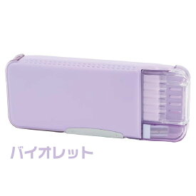 ソニック 筆箱 うかサポ 鉛筆チェック FD-8445 筆入れ スケルトン 見える えんぴつチェック 女の子 男の子 両面タイプ Wシート補強 新入学 ブラック ネイビー バイオレット ライトピンク ミントブルー 入学準備 うっかり防止 両面筆箱 使いやすい ふでばこ ふでいれ