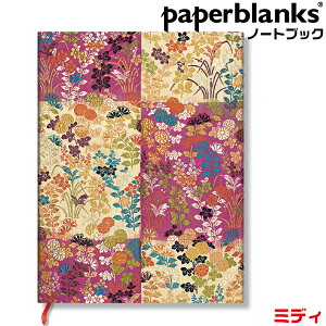 ペーパーブランクス ノート Flexis ピンクの唐織 ミディ ソフトカバー FB9817-1 ゴムバンド留め具 120×175mm 手帳 paperblanks ヨーロッパ 洋書 かわいい きれい 美しい おしゃれ レトロ 女子 人気 文房