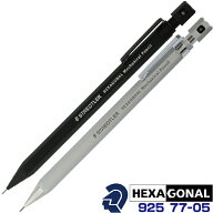 ステッドラー ヘキサゴナル シャープペンシル 0.5mm クリーンブラック シルキーシルバー 925 77-05 製図…