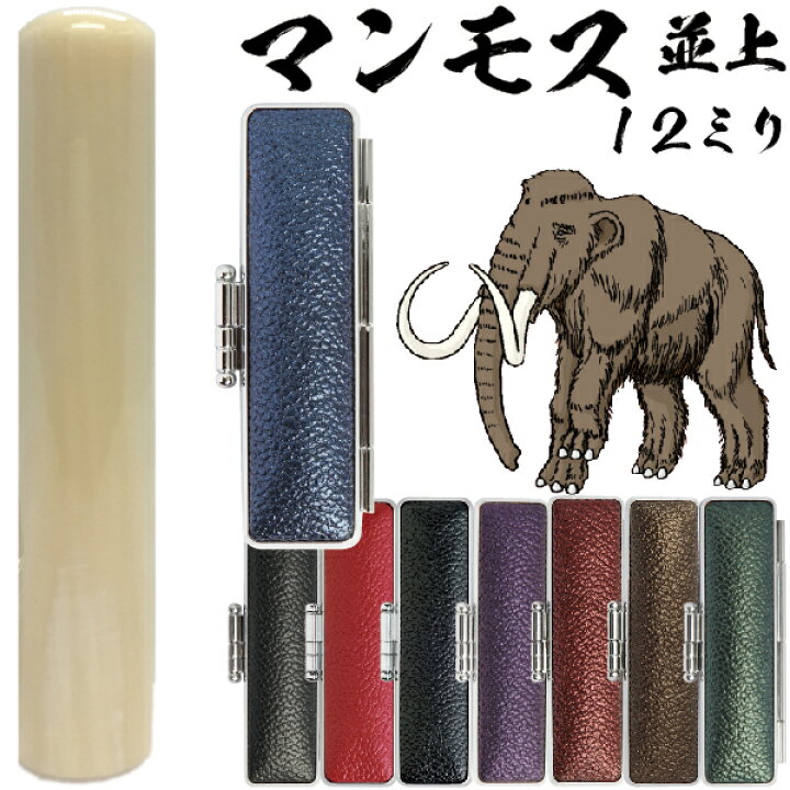 楽天市場】認印 マンモス 並上 印鑑ケース付 認め印 12mm 12ミリ 