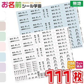 お名前シール学園 大きめセット 111枚 無地 大きいサイズ カット済み おなまえシール ネームシール オリジナル イラスト 介護用 名前付け 施設 入所準備 大人 シニア 小学校 入学準備 文房具 文具 筆記用具 鉛筆 ペン 持ち物 便利 ギフト お祝い こども 子供 プレーン 柄なし