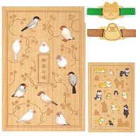 [バンドセット] 御朱印帳 文鳥 柴犬 木製 セット販売 クルーシャル B6変型判 120×180mm 24127TAS 36ペー…