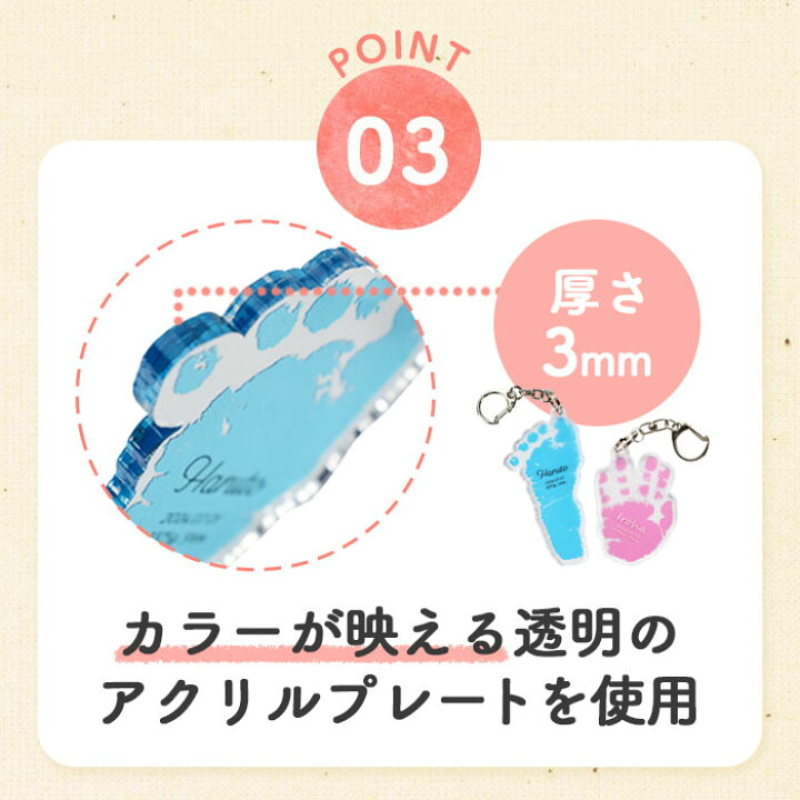 楽天市場】【500円OFFクーポン☆ポイント10倍】 赤ちゃん 手形 足形 名 