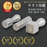 ＼楽天2冠！今だけP5倍／ 法人印鑑 チタン 法人印鑑セット 3本 会社印 印鑑 即日発送 ( 18mm 16.5mm 21mm…